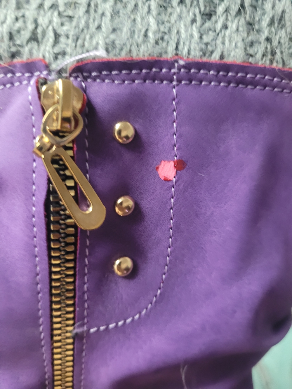 Purple Women's Mid-Calf Buckle Boots - Unbranded - Picture 4 of 4